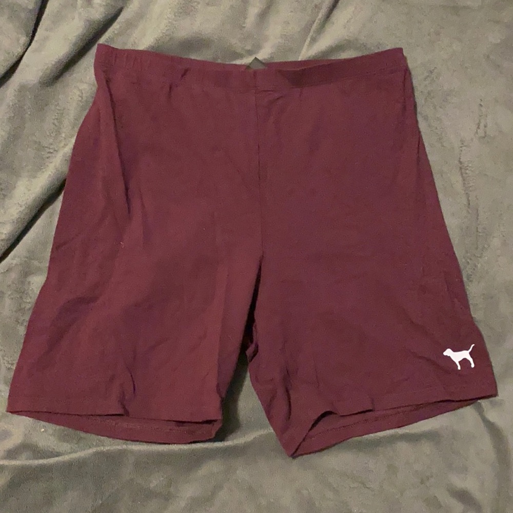 Victoria’s Secret pink burgundy biker shorts